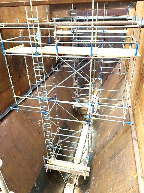 Dust Settling Chamber Scaffolding